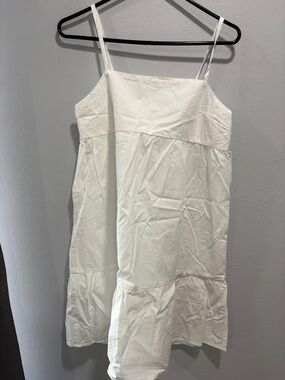 Abound White Strapless Tiered Sundress with Spaghetti Straps